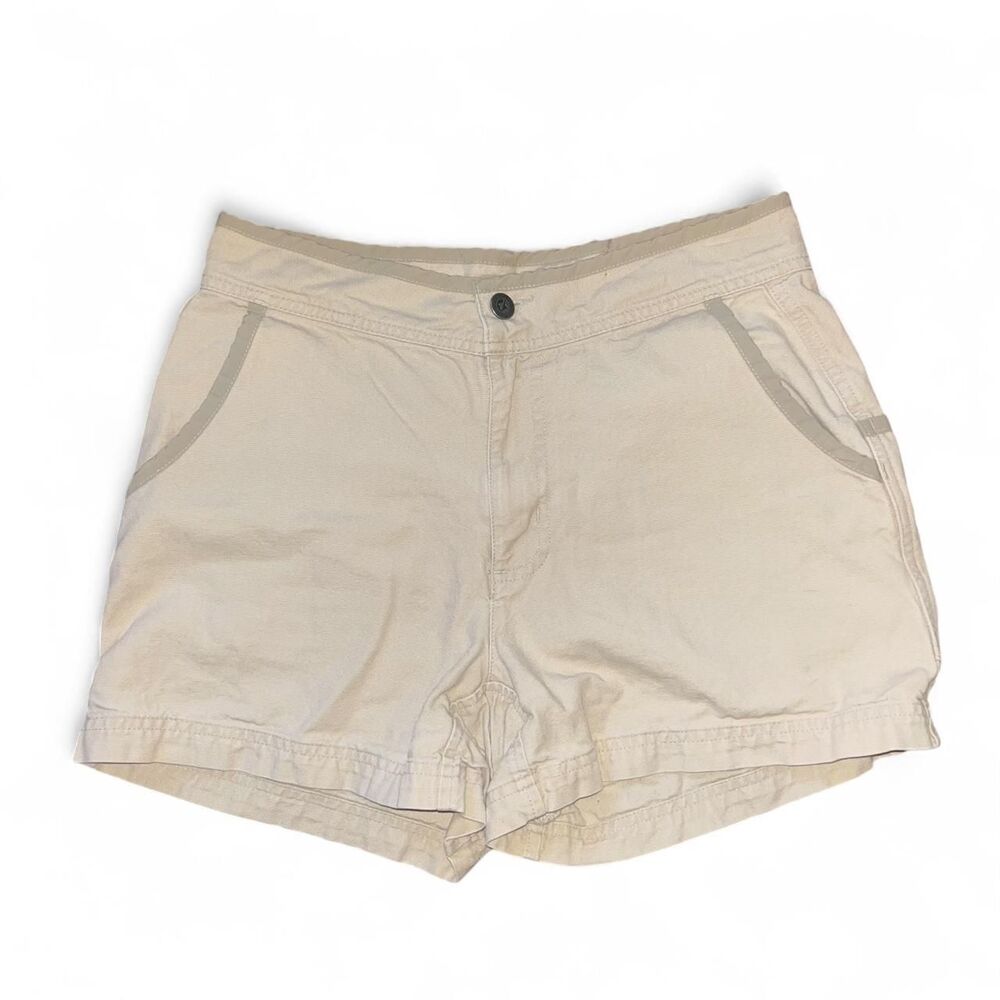 Vintage Patagonia Women's Tan Khaki Organic Cotton Stand Up Shorts SZ 6